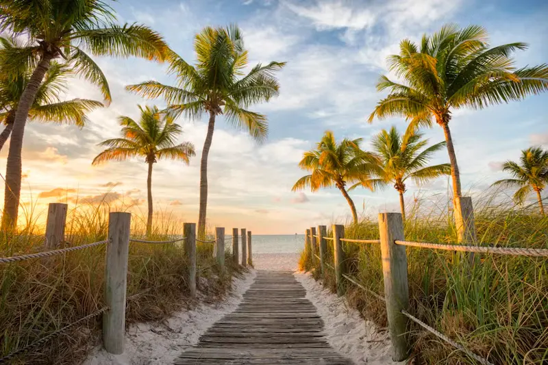 Entrada da praia em Key West