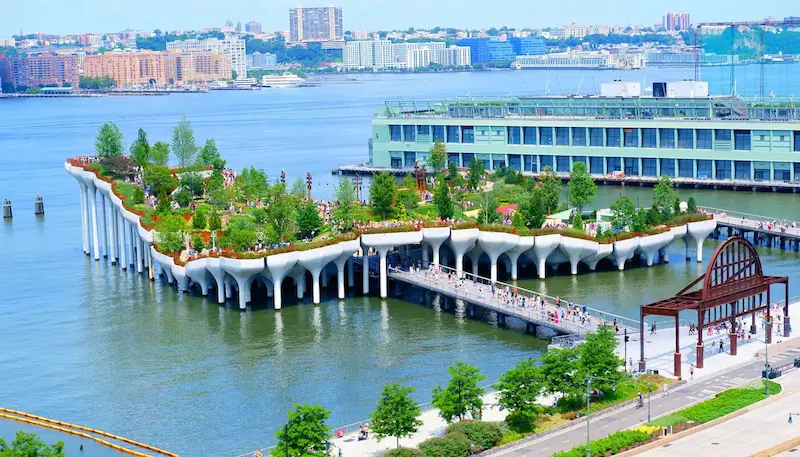 Entrada do Little Island Park em Nova York