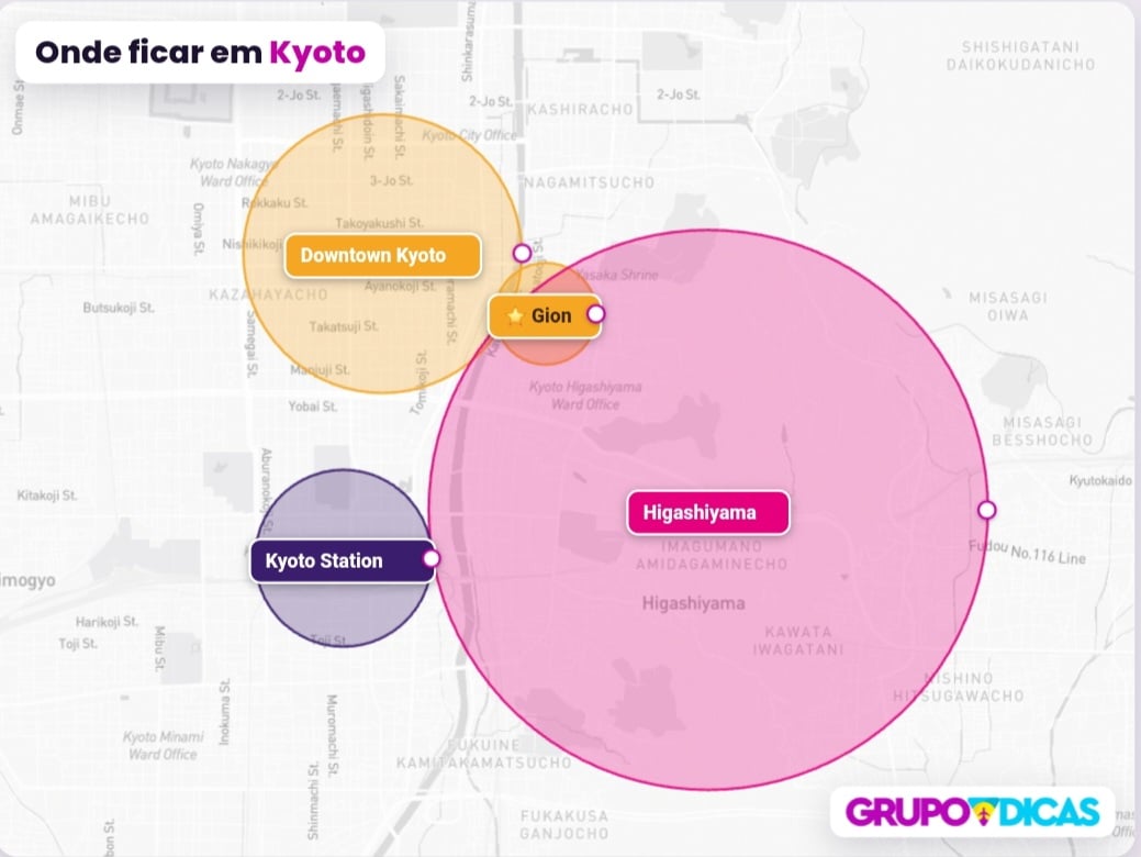 Mapa de Kyoto Mapa de Kyoto