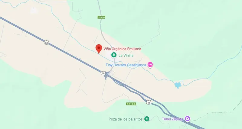 Mapa da Vinícola Emiliana