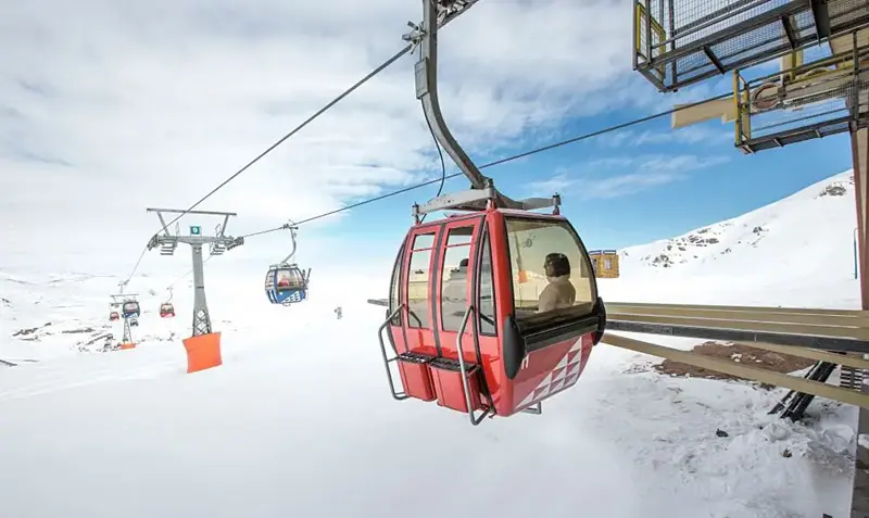 Passeio de gôndola no Valle Nevado