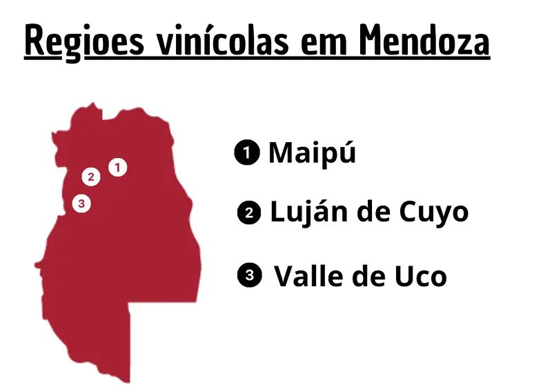 Regiões vinícolas em Mendoza