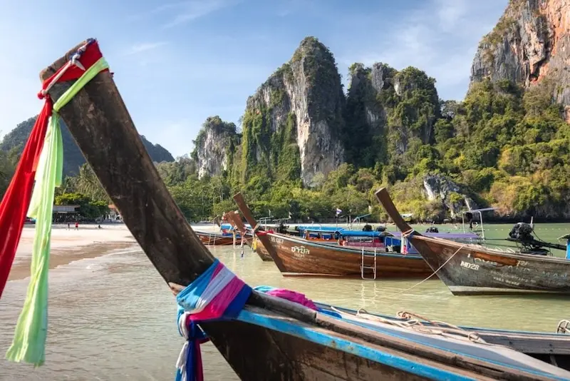 Como ir de Krabi até Railay Beach: Barco