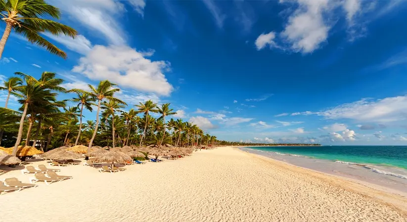 Sobre a praia Bávaro em Punta Cana