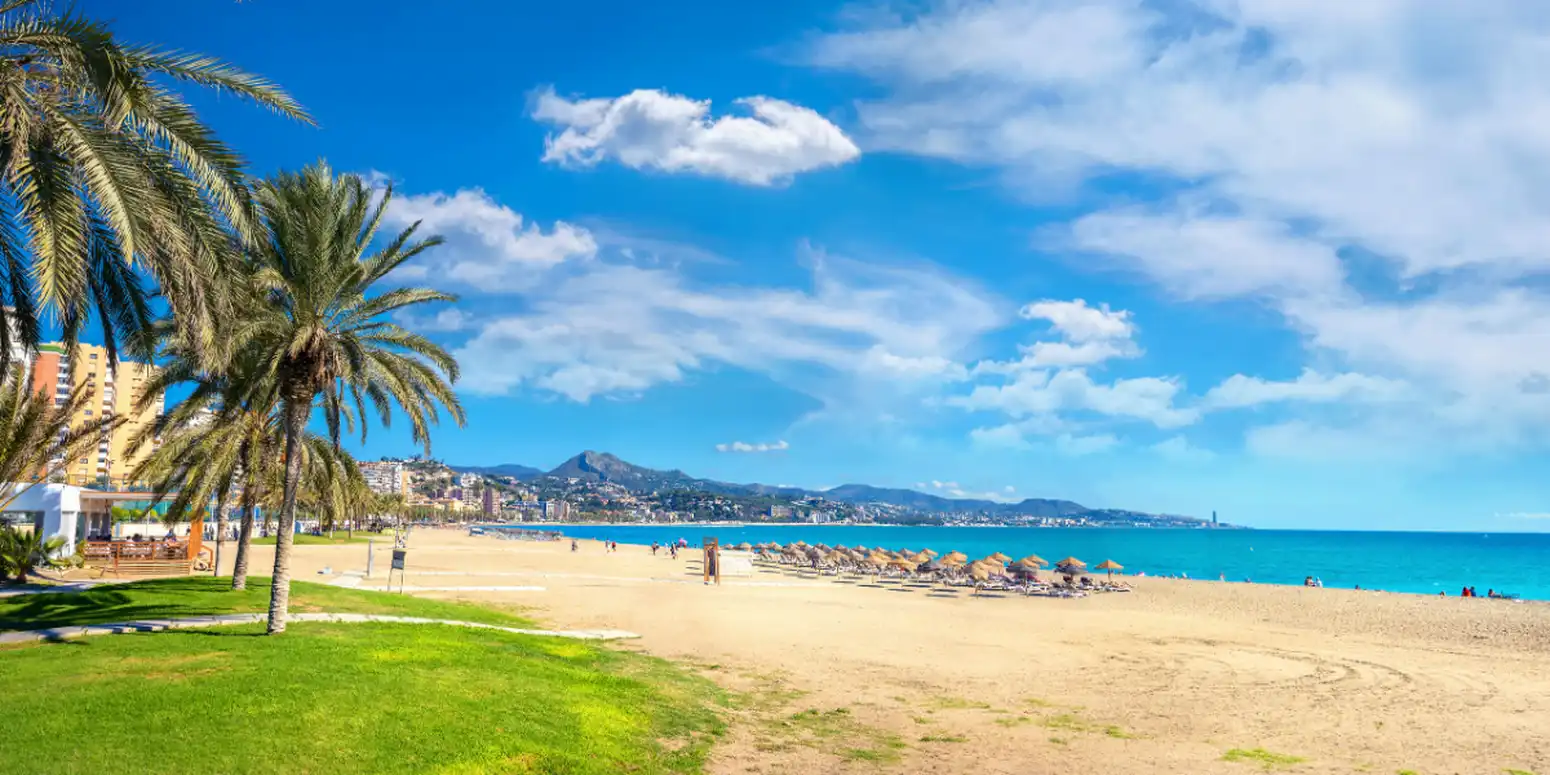 Praia de La Malagueta em Málaga