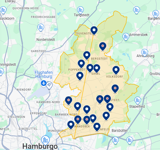 Mapa de Wandsbek