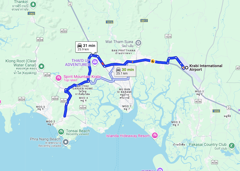 Como ir de Krabi até o centro: Aluguel de carro