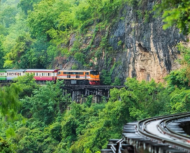 Trem Rota da Morte em Kanchanaburi