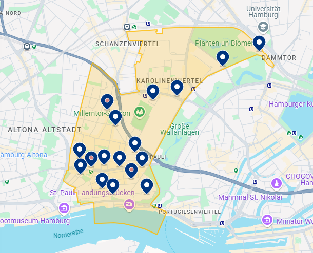 Mapa de St. Pauli