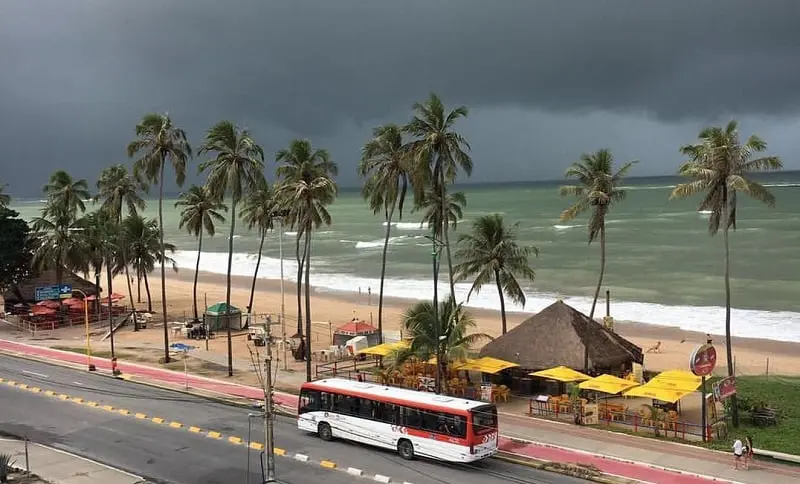 Maceió com um tempo chuvoso