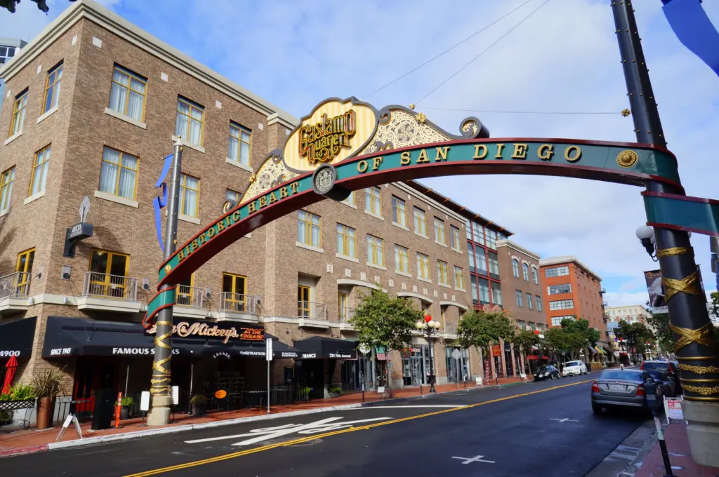 Gaslamp Quarter em San Diego na Califórnia