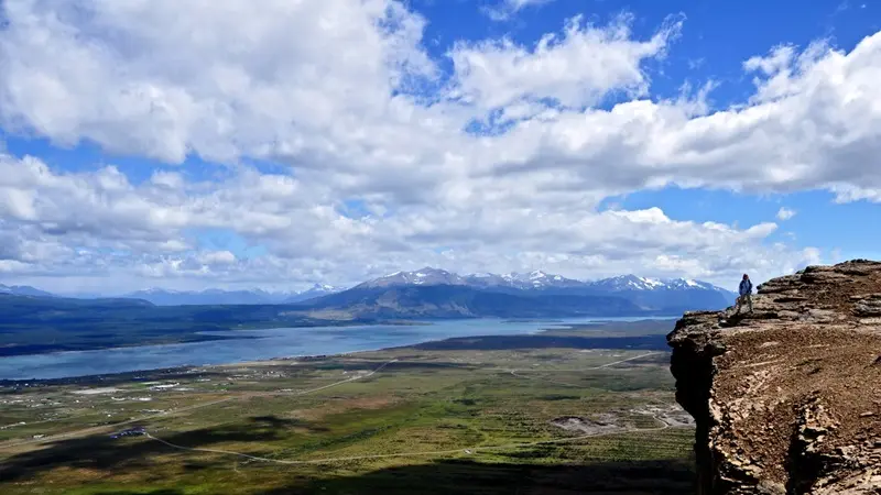 Vista do Cerro Dorotea em Puerto Natales