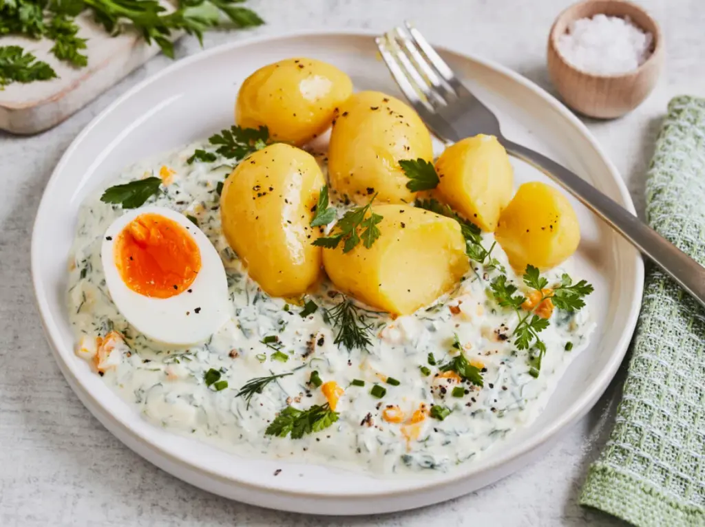 Molho verde com batatas