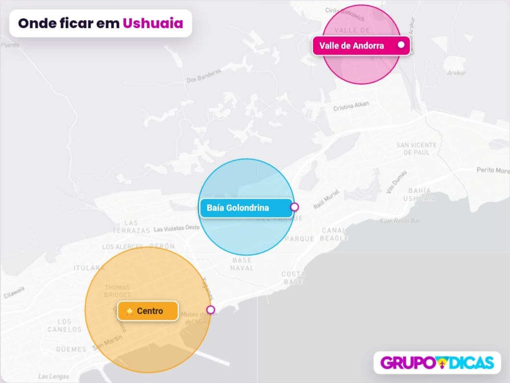Mapa de Ushuaia Mapa de Ushuaia
