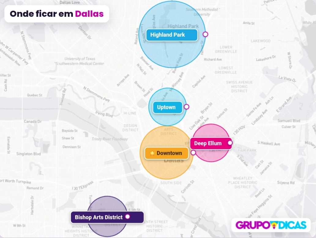 Mapa de Dallas Mapa de Dallas