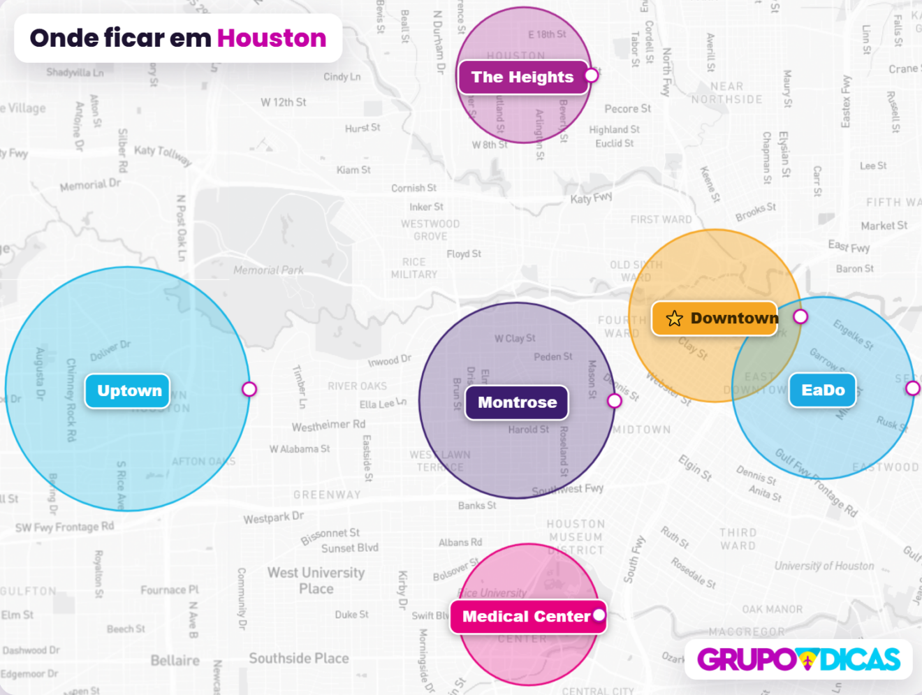 Mapa de Houston Mapa de Houston