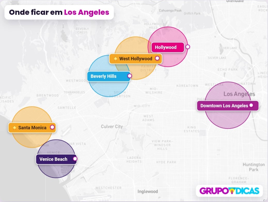Mapa de Los Angeles Mapa de Los Angeles