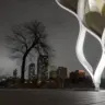 Paisagem do passeio no Lincoln Park à noite em Chicago