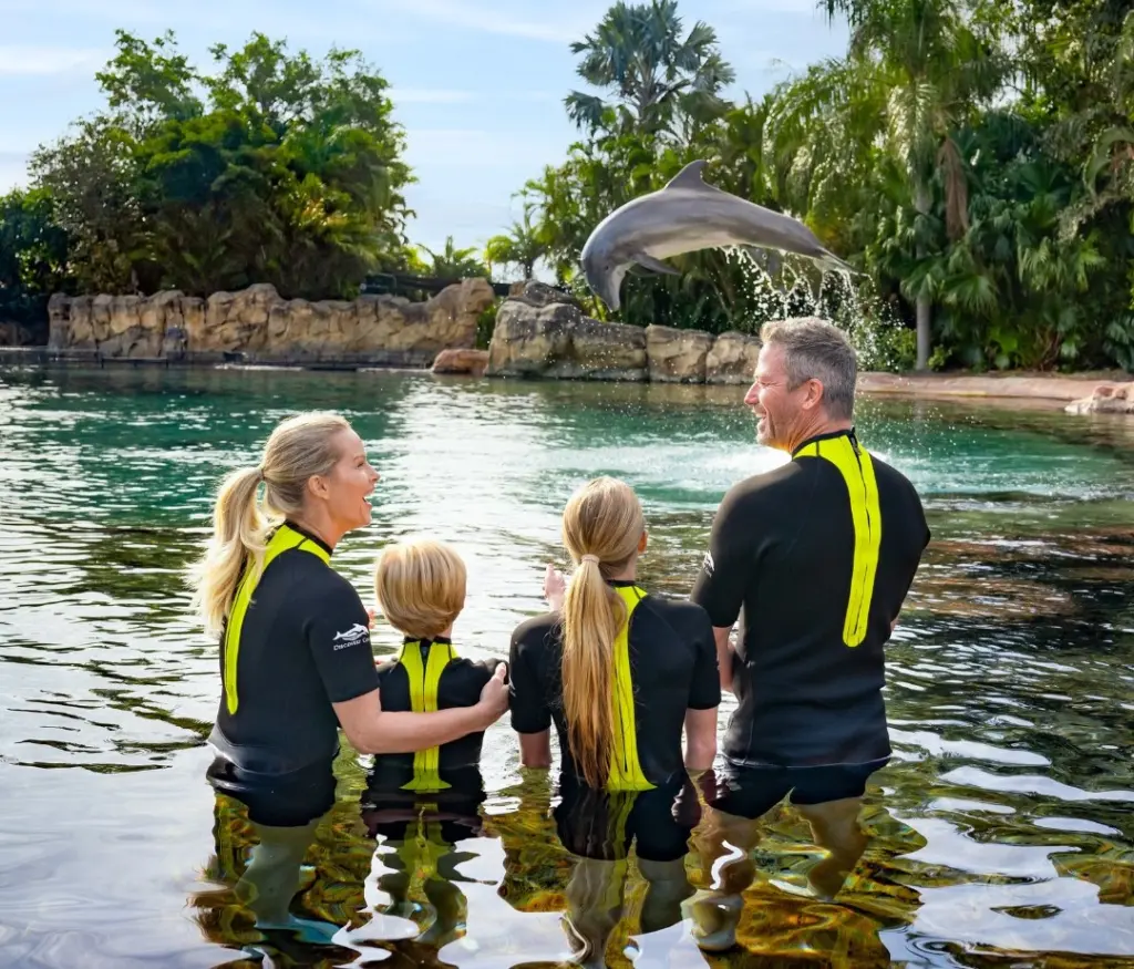 Família no Parque Discovery Cove