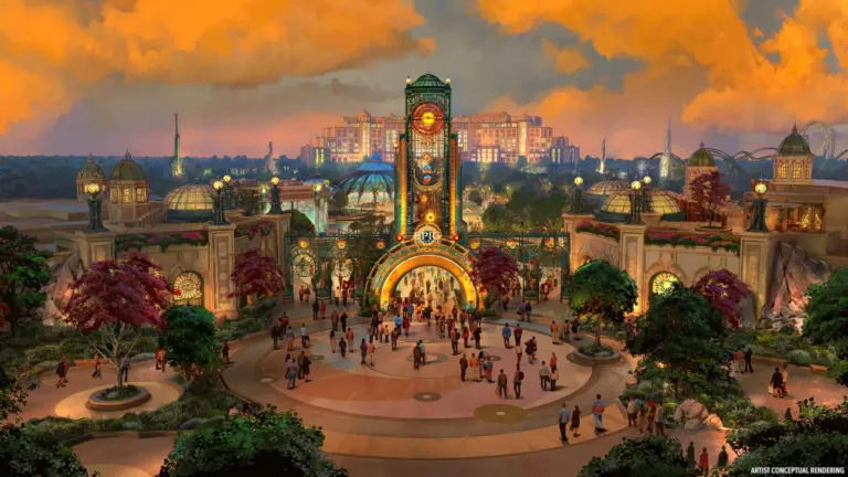 Entrada do parque Universal Epic Universe em Orlando