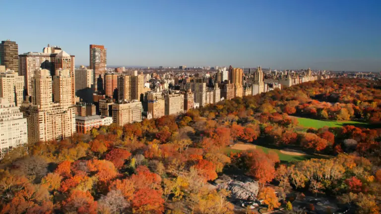 Paisagem do outono em Nova York