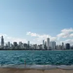 Vista do Adler Planetarium Pier em Chicago