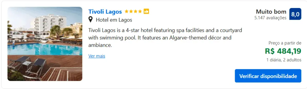 Hotel Tivole em Lagos