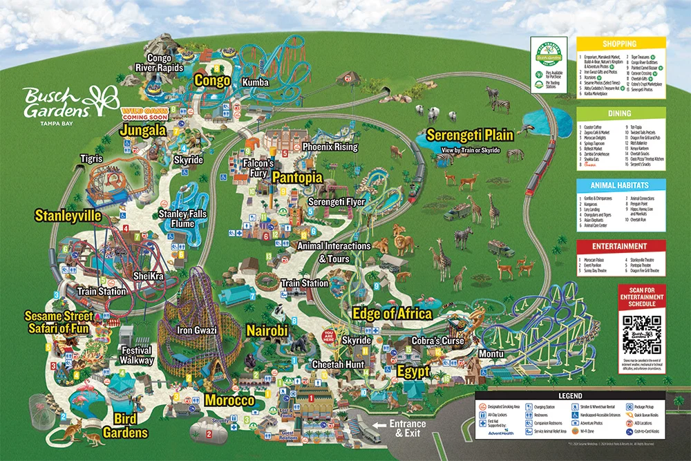 Mapa do Busch Gardens Mapa do Busch Gardens
