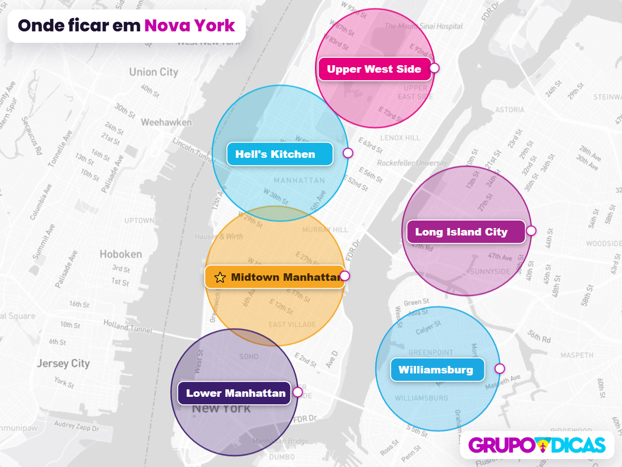 Mapa de Nova York Mapa de Nova York