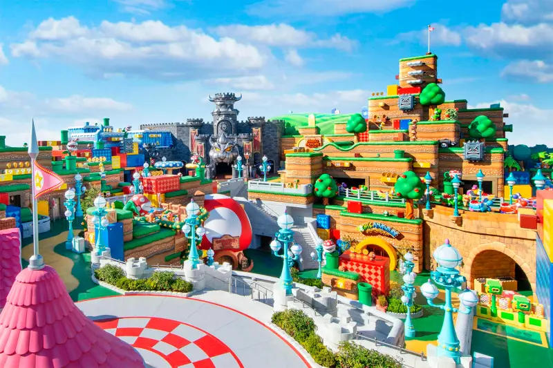 Área Super Nintendo World no Epic Universe em Orlando