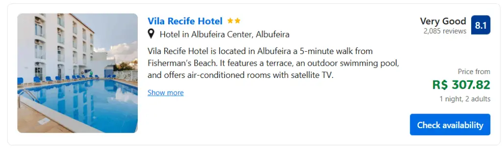 Hotéis em Albufeira