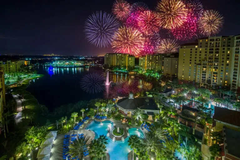 Fogos de artifício de Ano Novo em Orlando