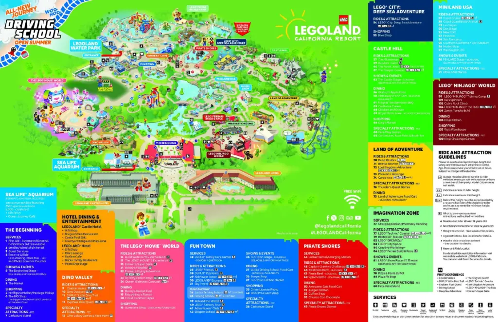 Mapa do Parque Legoland California