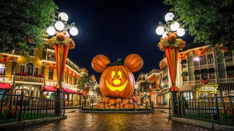 Decoração de Halloween no parque Magic Kingdom da Disney Orlando