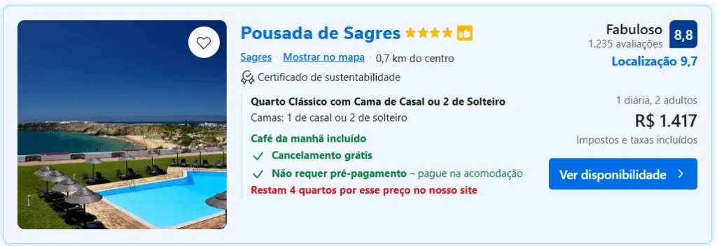 Pousada em Sagres