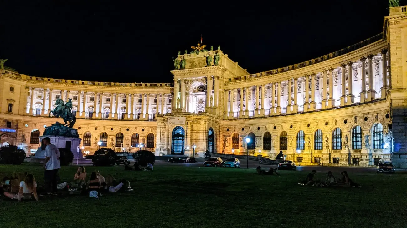 Viena em agosto à noite