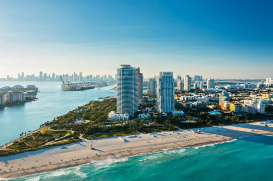 Paisagem da manhã em Miami