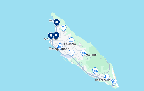 Mapa do Booking de Aruba Mapa do Booking de Aruba