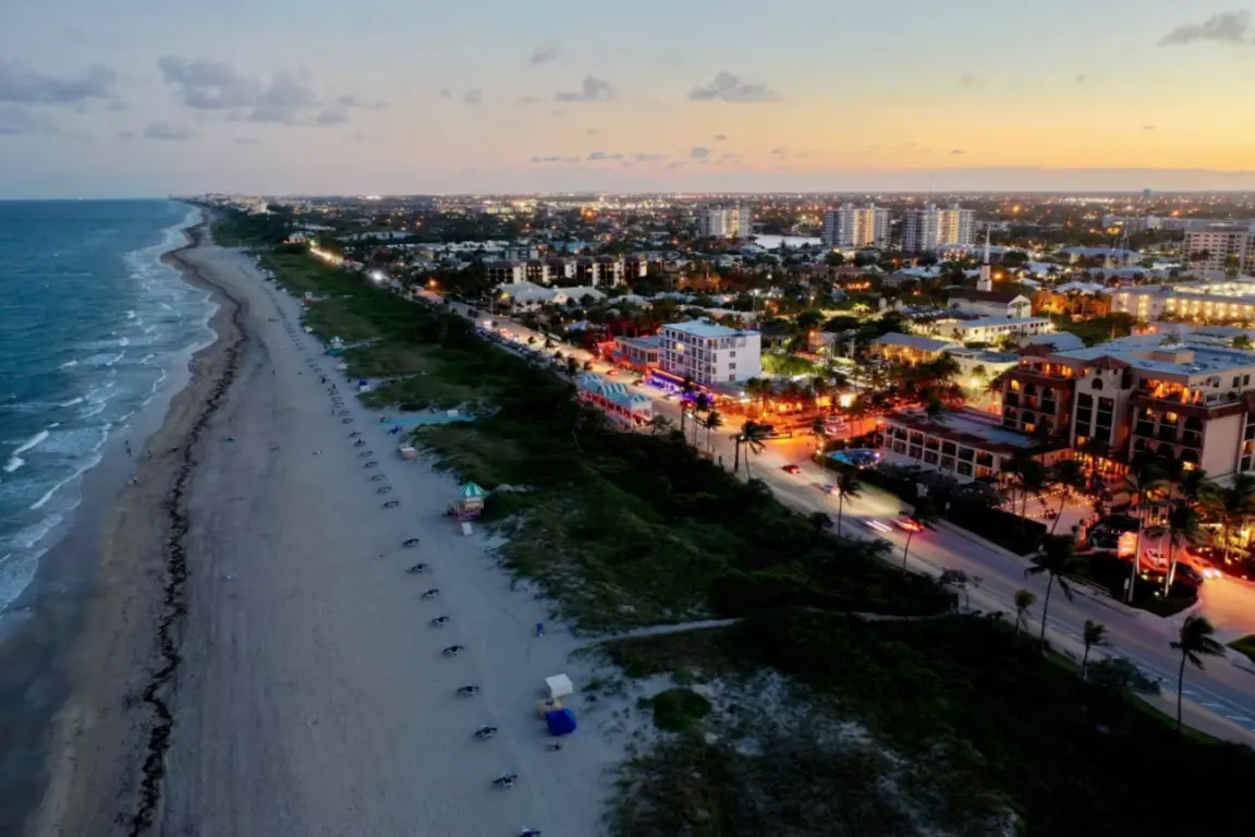 Paisagem do anoitecerem Miami Paisagem do anoitecerem Miami