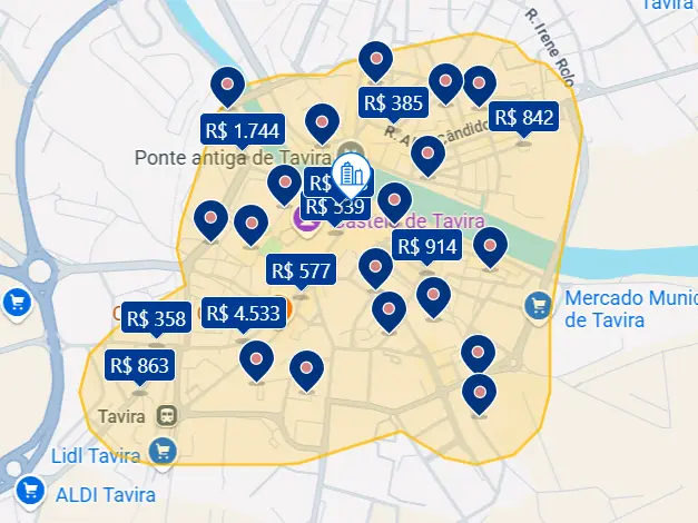 Área preferida dos hospedes
