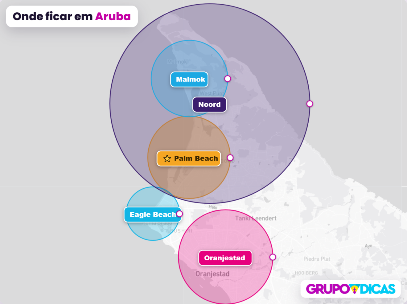 Mapa de Aruba Mapa de Aruba