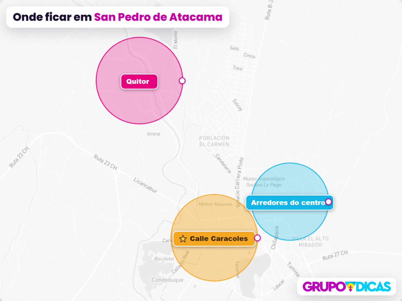 Mapa de San Pedro de Atacama Mapa de San Pedro de Atacama