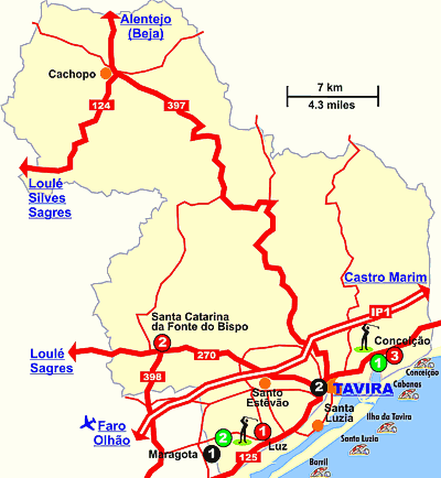 Mapa de Tavira Mapa de Tavira