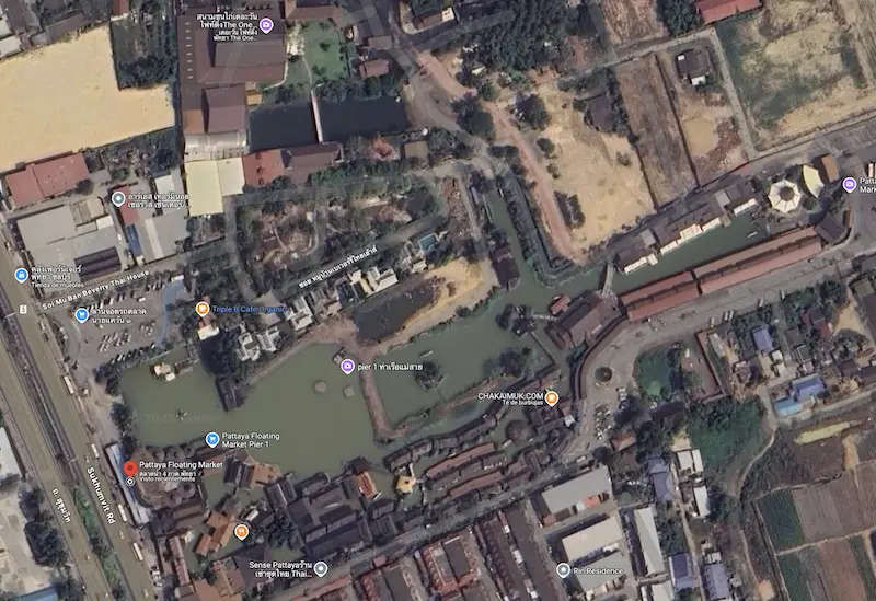 Mapa do Pattaya Floating Maket Mapa do Pattaya Floating Maket