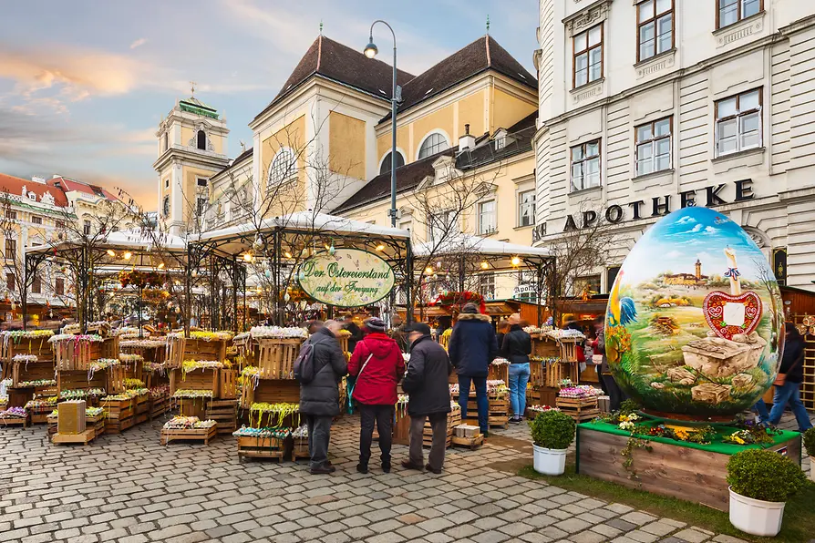 Mercado de Páscoa no Palácio de Schönbrunn