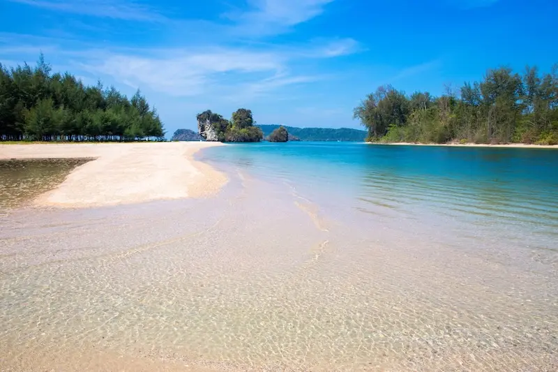 Praia Nopparat Thara - areal e água