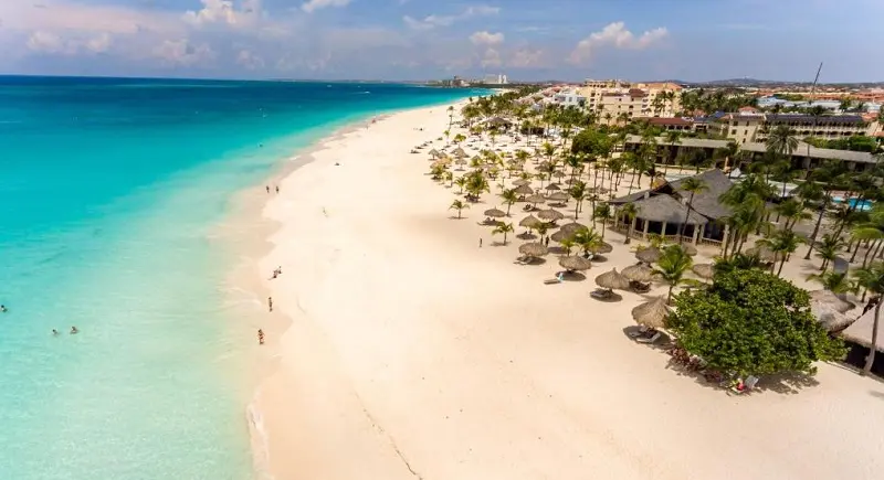 Manchebo Beach em Aruba Manchebo Beach em Aruba