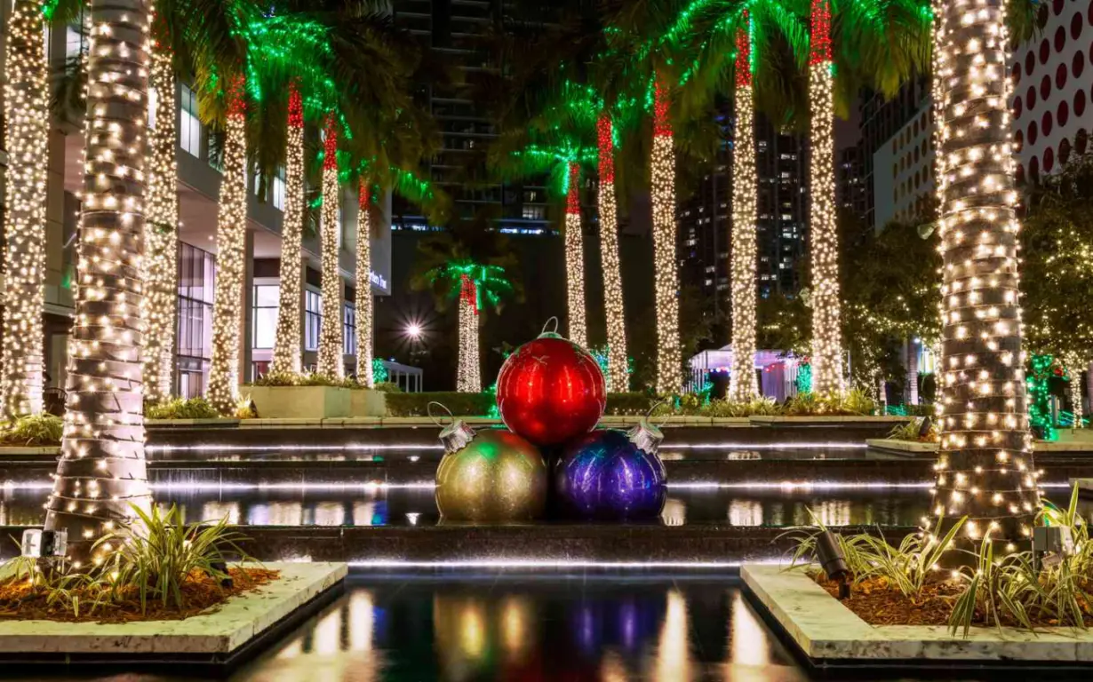 Decoração de Natal em Miami Decoração de Natal em Miami