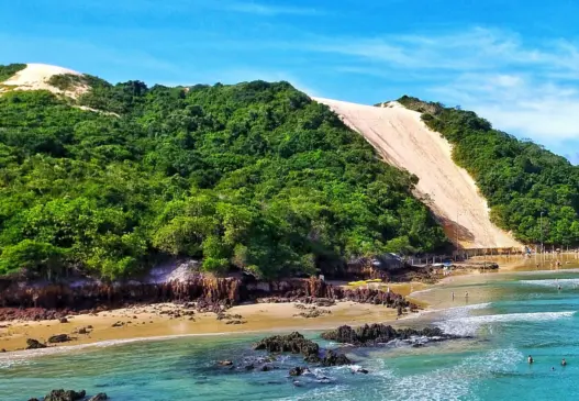 Paisagem do Morro do Careca em Ponta Negra em Natal