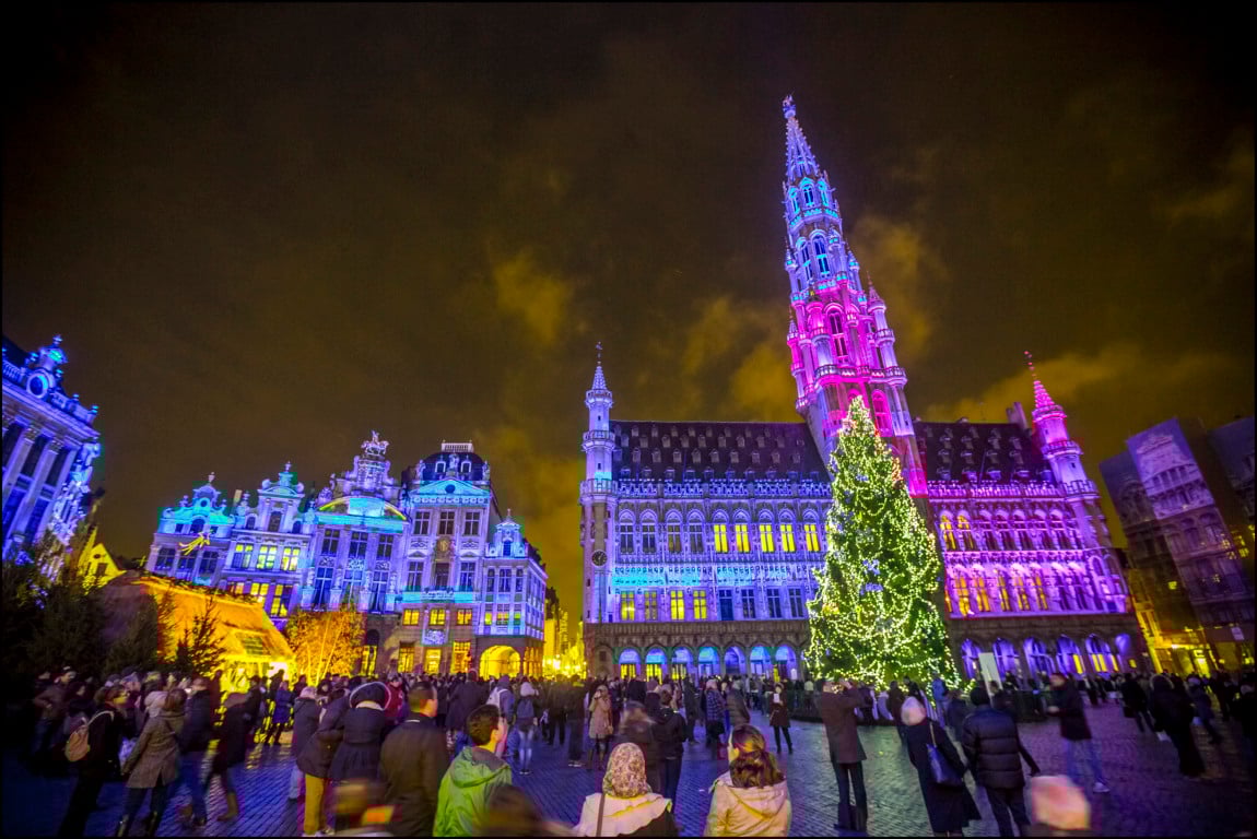 Espetáculo de luzes na Grand-Place